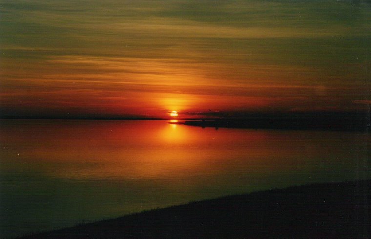 Sonnenuntergang am Salzsee