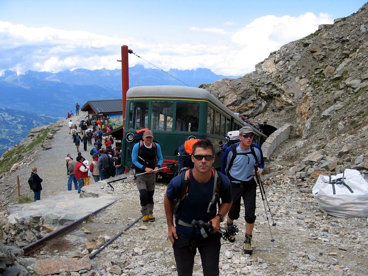 Endstation der Tramway du Mont Blanc